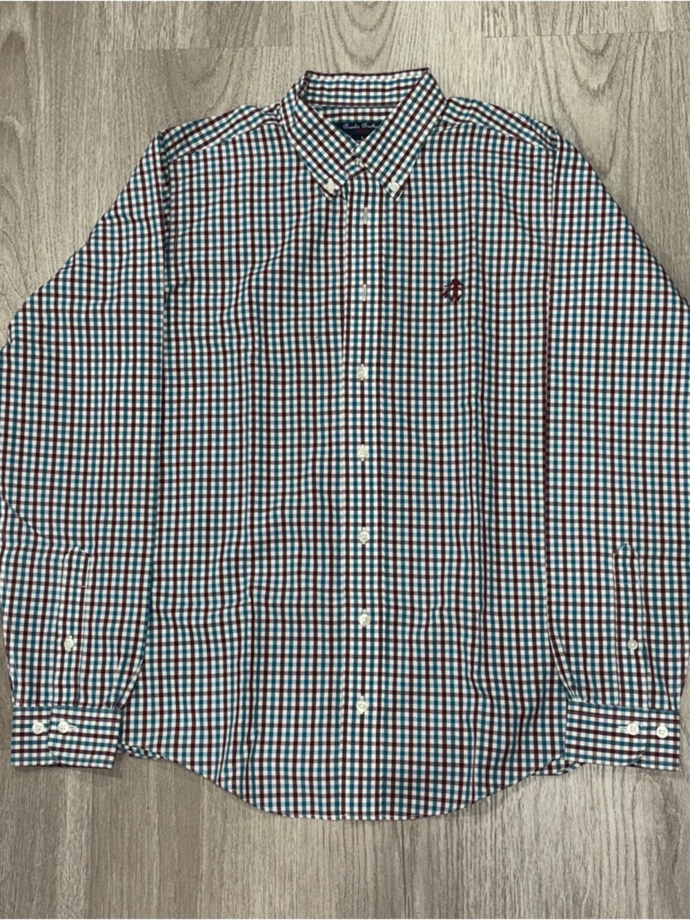 Brooks Brothers Fleece Button Down Shirt Mens Size L Checkered